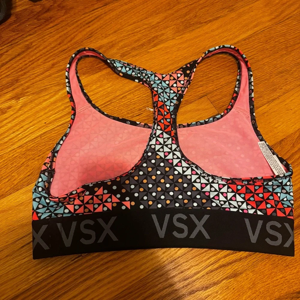 VSX Sport Sports Bra Medium Orange Blue Black - Picture 2 of 4
